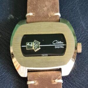 Chateau Watch jumping hours watch, new leather strap